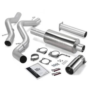 Banks Power Monster Exhaust System Single Exit Chrome Round Tip 06-07 Chevy 6.6L SCLB 48937