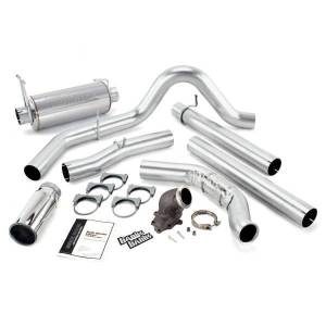 Banks Power Monster Exhaust System W/Power Elbow Single Exit Chrome Round Tip 99-03 Ford 7.3L No Catalytic Converter 48659