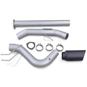 Banks Power Monster Exhaust System Single Exit Black Ob Round Tip 2017-2019 Ford Super Duty 6.7L Diesel 49794-B