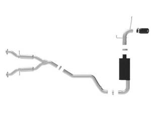 aFe - aFe Large Bore HD 3in 304 SS Cat-Back Exhaust w/ Black Tips 14-19 Jeep Grand Cherokee (WK2) V6-3.6L - 49-38078-B - Image 7