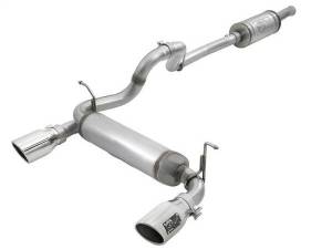 aFe - aFe Rebel Series 2.5in 409 SS Cat-Back Exhaust w/ Polished Tips 2018+ Jeep Wrangler (JL) V6 3.6L - 49-48066-P - Image 1