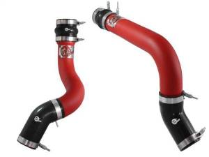 aFe BladeRunner 3in Red Intercooler Tubes Hot & Cold Side Kit for 13-14 Dodge RAM Diesel 6.7L (td) - 46-20134-R