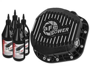 aFe Pro Series Rear Diff Cover Kit Black w/ Gear Oil 86-16 Ford F-250/F-350 V8 7.3L/6.0L/6.4L/6.7L - 46-70022-WL