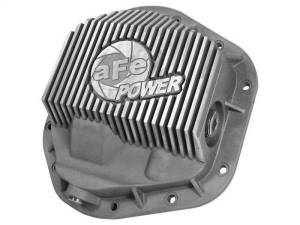 afe Front Differential Cover (Raw; Street Series); Ford Diesel Trucks 94.5-14 V8-7.3/6.0/6.4/6.7L - 46-70080