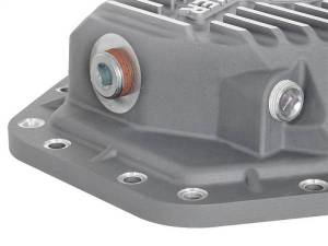 aFe - aFe Power Street Ser Rear Diff Cover Raw w/Mach Fin 2017 Ford Diesel Trucks V8-6.7L(td) Dana M275-14 - 46-70350 - Image 2