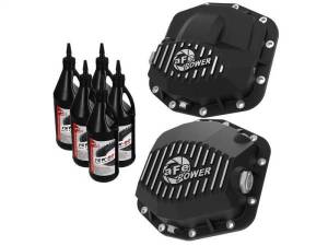 aFe Pro Series Front and Rear Diff Cover Kit w/ Oil 2018+ Jeep Wrangler (JL) V6 3.6L (Dana M220) - 46-7100AB