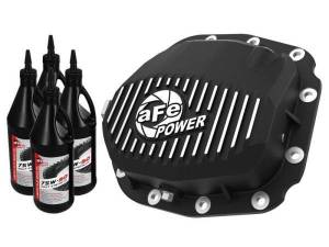aFe - aFe Rear Differential Cover (Black Machined; Pro Series); 15-19 Ford F-150 V6-2.7L (t) (12-Bolt) - 46-71181B - Image 1