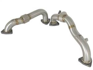 aFe Twisted Steel Header Up-Pipe 08-10 Ford Diesel Trucks V8-6.4L (td) - 48-33016