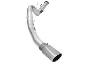 aFe - aFe Atlas Exhausts 5in DPF-Back Aluminized Steel Exhaust 2015 Ford Diesel V8 6.7L (td) Polished Tip - 49-03064-P - Image 1