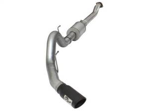aFe - aFe Atlas Exhausts 4in Cat-Back Aluminized Steel Exhaust Sys 2015 Ford F-150 V6 3.5L (tt) Black Tip - 49-03069-B - Image 1