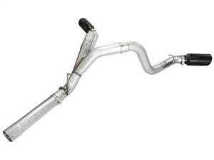 aFe - aFe MACHForce XP Exhaust Aluminized Dual Split DPF Back 11-15 GM Diesel Truck V8-6.6L (td) (BLK tip) - 49-04043-B - Image 5