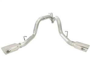 aFe - aFe MACHForce XP Exhaust Aluminized Dual Split DPF Back 11-15 GM Diesel Truck V8-6.6L (td) (pol tip) - 49-04043-P - Image 3