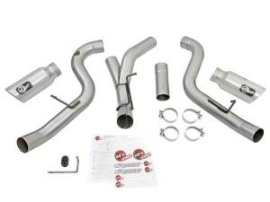 aFe - aFe Atlas Exhaust 4in Dual DPF-Back Al Steel w/ Pol Tips 16-17 GM Diesel Truck V8-6.6L (td) LML - 49-04080-P - Image 5