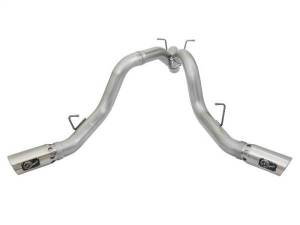 aFe - aFe ATLAS 4in DPF-Back Alum Steel Exhaust System w/Dual Exit Polished Tip 2017 GM Duramax 6.6L (td) - 49-04086-P - Image 5