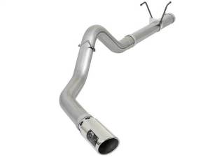 aFe LARGE BORE HD 4in 409-SS DPF-Back Exhaust w/Polished Tip 07.5-12 Dodge Diesel Trucks L6-6.7L(td) - 49-42006-P
