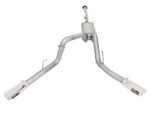 aFe - aFe MACHForce XP Exhaust 3in SS Dual Side Ext CB w/ Polished Tips 2015 Ford F150 5.0L V8 CC/SB EC/LB - 49-43074-P - Image 5