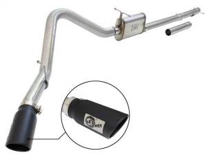 aFe MACHForce XP Exhaust 3in-3.5in SS Single Side Ext CB w/ Black Tip 99-04 Ford F150 V8 5.4L/6.8L - 49-43076-B