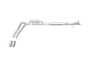 aFe - aFe Rebel Series 3in 409 SS Cat-Back Exhaust w/ Polish Tips 17-20 Ford F-250 V8 6.2L - 49-43117-P - Image 7