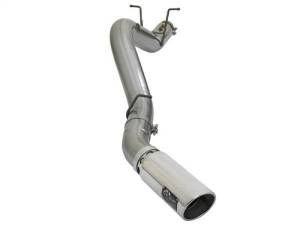 aFe LARGE BORE HD 5in 409-SS DPF-Back Exhaust w/Polished Tip 2017 GM Duramax V8-6.6L (td) L5P - 49-44085-P