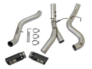 aFe - aFe LARGE BORE-HD 4in 409-SS DPF-Back Exhaust w/Dual Black Tips 2017 GM Duramax V8-6.6L (td) L5P - 49-44086-B - Image 7