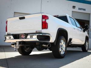 aFe - aFe Large Bore-HD 4in 409SS DPF-Back Exhaust System w/Polished Tips 20 GM Diesel Trucks V8-6.6L - 49-44126-P - Image 2