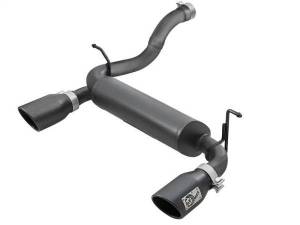 aFe - aFe Rebel Series 2.5in 409 SS Axle-Back Exhaust w/ Black Tips 2018+ Jeep Wrangler (JL) V6 3.6L - 49-48067-B - Image 1