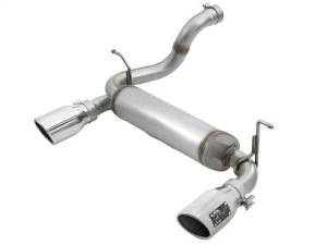 aFe - aFe Rebel Series 2.5in 409 SS Axle-Back Exhaust w/ Polished Tips 2018+ Jeep Wrangler (JL) V6 3.6L - 49-48067-P - Image 1