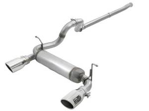 aFe - aFe Rebel Series 2.5in 409 SS Cat-Back Exhaust w/ Polished Tips 18-19 Jeep Wrangler (JL) V6 3.6L - 49-48076-P - Image 1