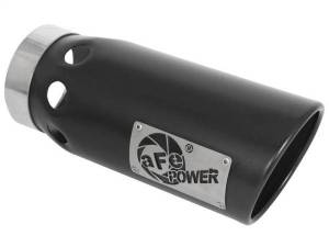 aFe Power Intercooled Tip Stainless Steel - Black 4in In x 5in Out x 12in L Bolt-On - 49T40501-B121