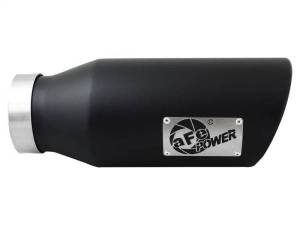 aFe - aFe Power MACH Force-Xp 4in In x 6in Out x 15in L Driver Side Clamp-On 4in 409 SS Exhaust Tip-Black - 49T40601-B15 - Image 4