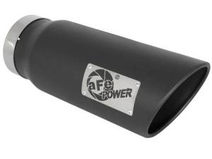 aFe Power MACH Force-Xp 5in In x 6in Out x 15in L Bolt-On 409 SS Exhaust Tip - Black - 49T50601-B15