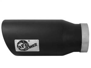 aFe - aFe POWER MACH Force-Xp 5in 304 Stainless Steel Exhaust Tip 5In x 7Out x15Lin Bolt-On Right-Blk - 49t50702-b15 - Image 4