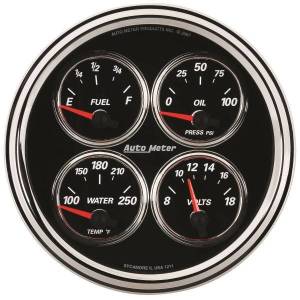 AutoMeter GAUGE QUAD 5in. 240OE-33OF ELEC DESIGNER BLACK II - 1211