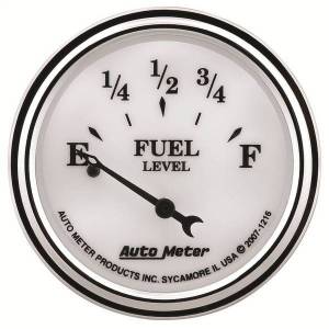 AutoMeter GAUGE FUEL LEVEL 2 1/16in. 240OE TO 33OF ELEC OLD TYME WHITE II - 1216