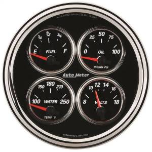 AutoMeter GAUGE QUAD 5in. 0OE-90OF ELEC DESIGNER BLACK II - 1224