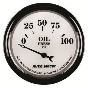 Autometer - AutoMeter GAUGE OIL PRESS 2 1/16in. 100PSI ELEC OLD TYME WHITE II - 1227 - Image 6