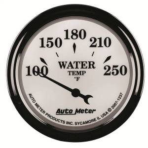 Autometer - AutoMeter GAUGE WATER TEMP 2 1/16in. 250deg.F ELEC OLD TYME WHITE II - 1237 - Image 5