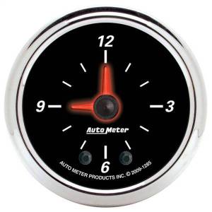 AutoMeter GAUGE CLOCK 2 1/16in. 12HR ANALOG DESIGNER BLACK II - 1285