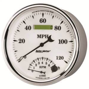 Autometer - AutoMeter GAUGE TACH/SPEEDO 5in. 120MPH/8K RPM ELEC. PROGRAM OLD TYME WHITE II - 1290 - Image 2