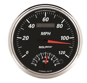 AutoMeter GAUGE TACH/SPEEDO 5in. 120MPH/8K RPM ELEC. PROGRAM DESIGNER BLACK II - 1291