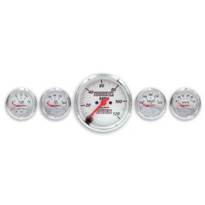 AutoMeter GAUGE KIT 5 PC. 3 1/8in./2 1/16in. MECH. SPEEDO. CHEVROLET HERITAGE BOWTIE - 1300-00408