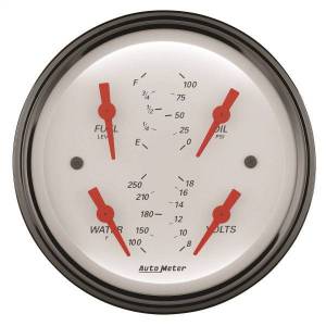 Autometer - AutoMeter GAUGE QUAD 3 3/8in. 0OE-90OF ELEC ARCTIC WHITE - 1314 - Image 4