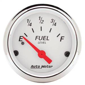AutoMeter GAUGE FUEL LEVEL 2 1/16in. 240OE TO 33OF ELEC ARCTIC WHITE - 1317
