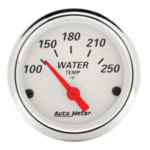 AutoMeter GAUGE WATER TEMP 2 1/16in. 250deg.F ELEC ARCTIC WHITE - 1337