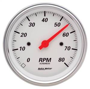 AutoMeter GAUGE TACHOMETER 3 3/8in. 8K RPM IN-DASH ARCTIC WHITE - 1390