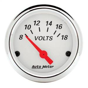 AutoMeter GAUGE VOLTMETER 2 1/16in. 18V ELEC ARCTIC WHITE - 1391