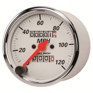 Autometer - AutoMeter GAUGE SPEEDOMETER 3 1/8in. 120MPH MECHANICAL ARCTIC WHITE - 1396 - Image 2
