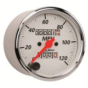 Autometer - AutoMeter GAUGE SPEEDOMETER 3 1/8in. 120MPH MECHANICAL ARCTIC WHITE - 1396 - Image 3