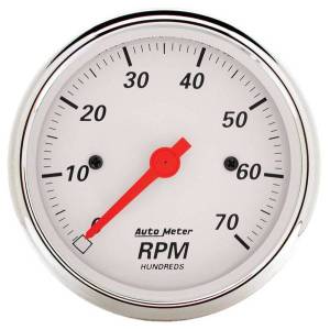 AutoMeter GAUGE TACHOMETER 3 1/8in. 7K RPM IN-DASH ARCTIC WHITE - 1398