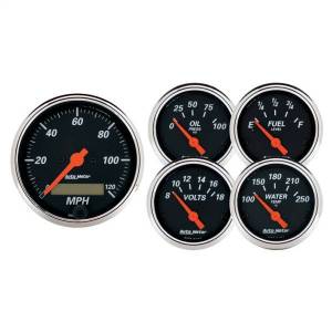 AutoMeter GAUGE KIT 5 PC. 3 1/8in./2 1/16in. ELEC. SPEEDOMETER DESIGNER BLACK - 1421